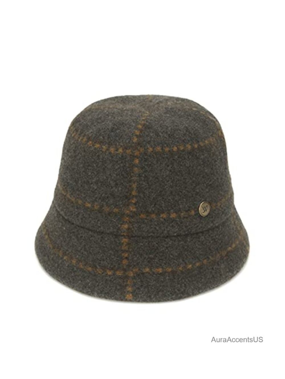 Wool Check Bucket Hat Adjustable One Size Winter Warm Fall Outdoor